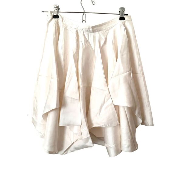 GREY JASON WU Draped Satin-Like Mini Skirt‎ Sz 4 - Picture 1 of 4